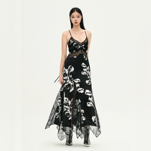 NWT $429 AllSaints Jasmine Floral Print Dress - Picture 2 of 13